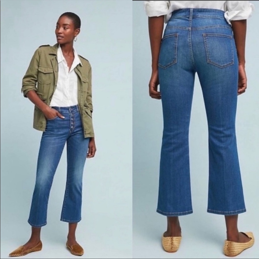 Pilcro And The Letterpress Anthropologie High Rise Flare Jeans Size 29